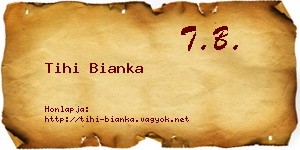 Tihi Bianka névjegykártya