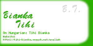 bianka tihi business card